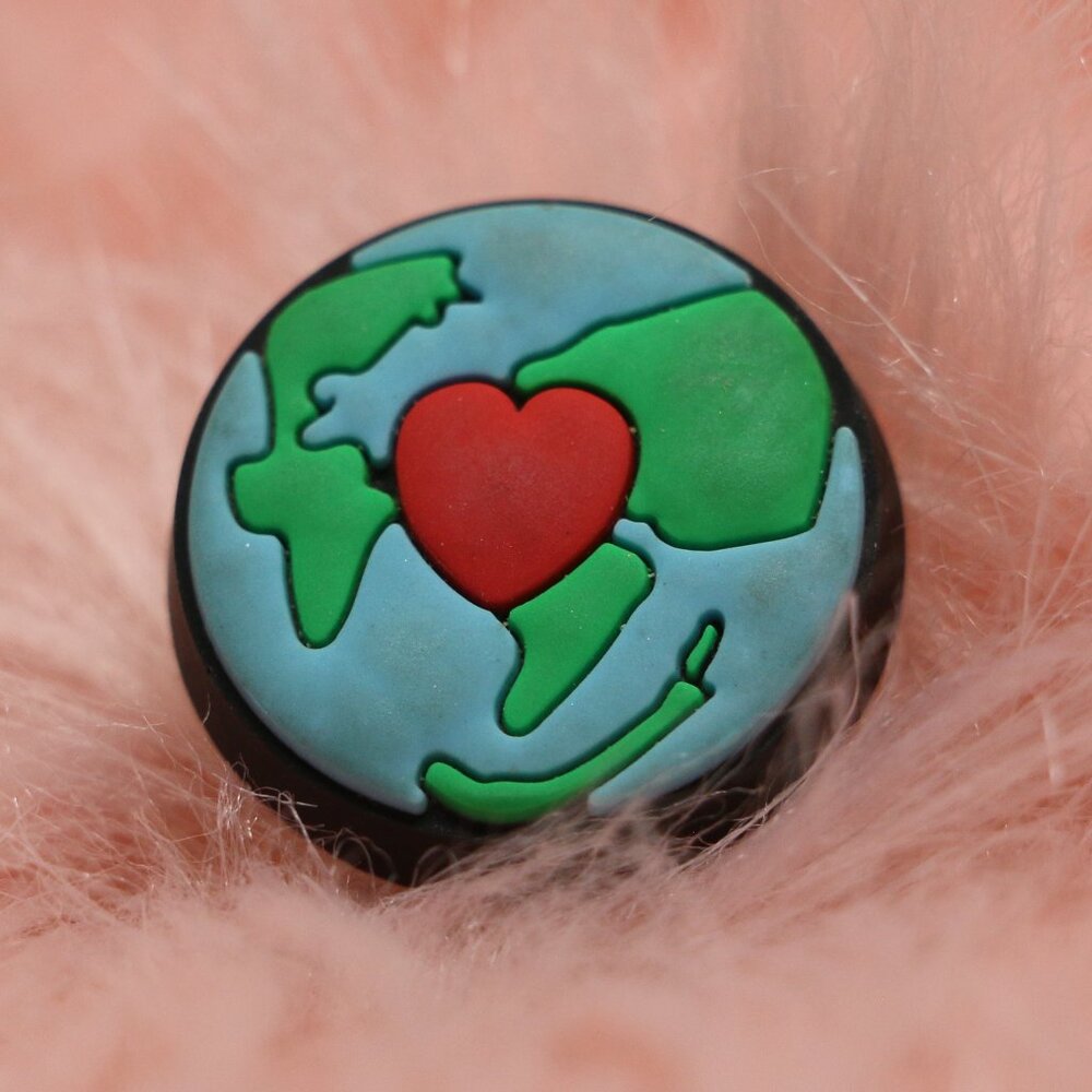 Planet Earth Croc Charm